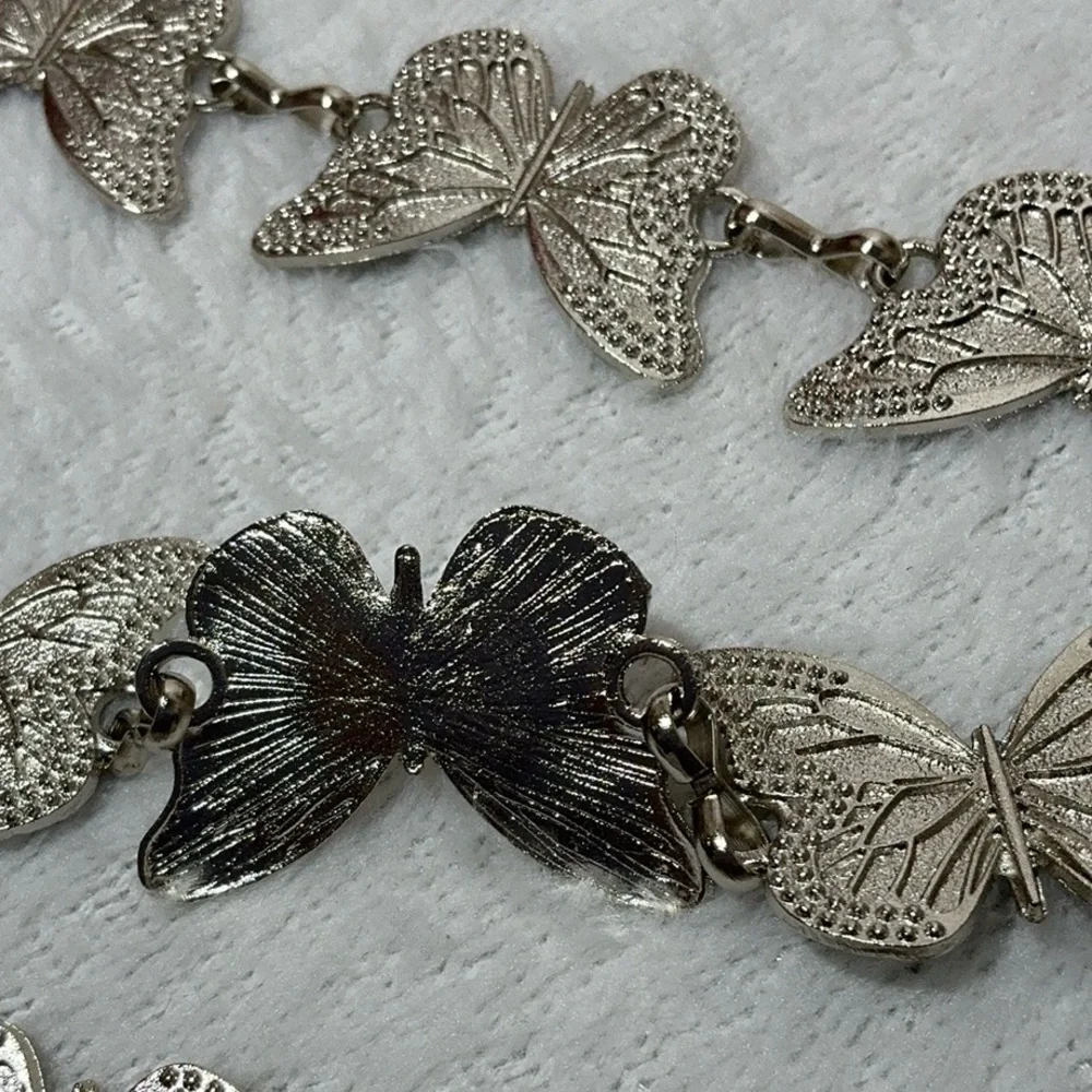 Elegant Silver Butterfly Concho Belt
